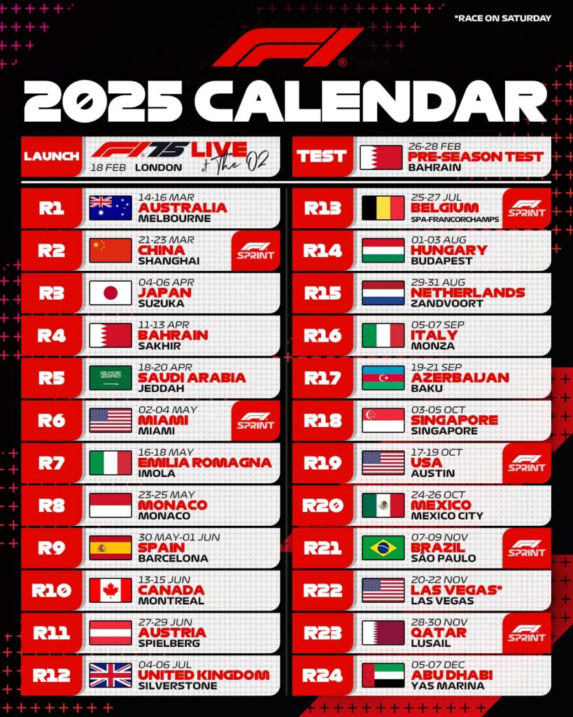 cALENDARIO F1